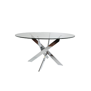 TABLE RONDE RUTH 140cm - Chromé Séjour