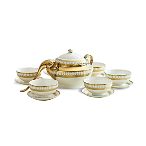 Set Service À Soupe 15 Pièces Motifs Ethniques - Doré Art de la table Ramadan
