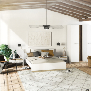 Lit Watson White Sans Sommier - Blanc