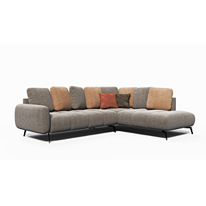 CANAPE D'ANGLE PRALIN MERIDIENNE DROITE - Marron