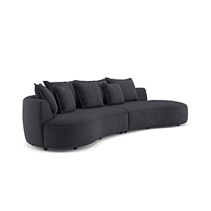 Canapé Courbe LEVI - Gris foncé