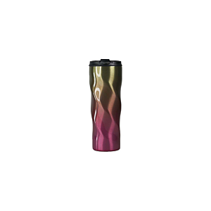 MUG WAVY ISOTHERMIQUE 2 PAROIS ACIER INOXYDABLE 500 ML - ROSE 
