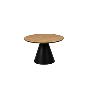 Table ronde SOLI 65x43cm – Noir / Bois Séjour