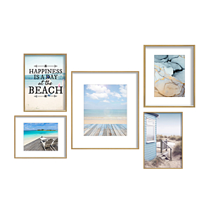 PÊLE MÊLE GALERIE EN 5 PIÈCES - DORÉ Décorations