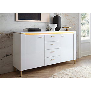 ECLAIRAGE LED LAZIO CARRE AVEC 2 POINTS LUMINEUX BLANC CHAUD - Blanc