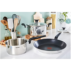 FAITOUT TEFAL PRIMARY + COUVERCLE EN VERRE 24CM – ARGENTÉ