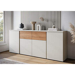 MEUBLE MULTIFONCTIONS HAMM - Chêne / Crème