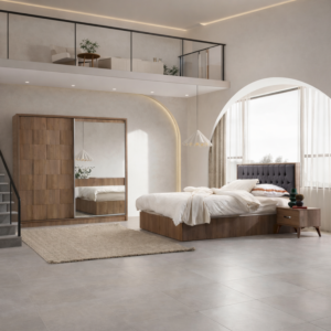 Lit Lumya 160x200cm Avec Sommier - Wengé