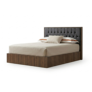 Lit Lumya 160x200cm Avec Sommier - Wengé