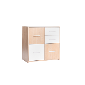 MEUBLE MULTIFONCTIONS SAVANA - Chêne / Blanc Soldes été vague 2