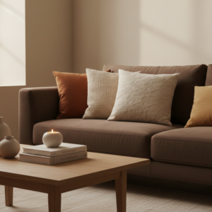 Coussin Avec Zip Et Remplissage 45X45Cm - Écru