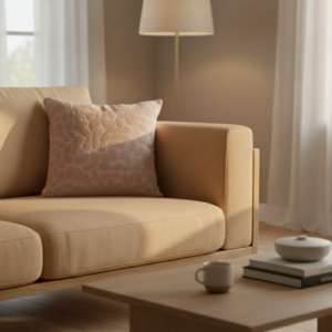 Coussin Avec Zip Et Remplissage 45X45Cm - Rose