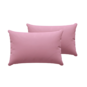 Set 2 Taies D’Oreillers Unies Avec Point Ouvert 50X70Cm - Rose Taie d'oreiller