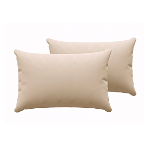 Set 2 Taies D’Oreillers Unies Avec Point Ouvert 50X70Cm - Beige Taie d'oreiller