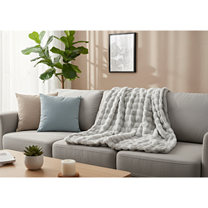 PLAID FOURRURE NEBRASKA 130X150CM - PERLE