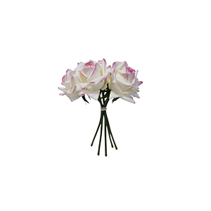BOUQUET DE ROSES ARTIFICIELLES 26CM - BLANC Plantes et fleurs artificielles
