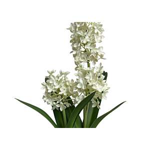 PLANTE ARTIFICIELLE HYACINTH AVEC POT 40CM - BLANC