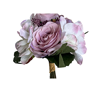 BOUQUET DE ROSES ARTIFICIELLES 31CM - MAUVE