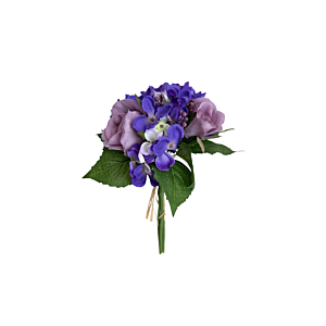 BOUQUET DE ROSES ARTIFICIELLES 27CM - VIOLET Plantes et fleurs artificielles