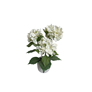 PLANTE ARTIFICIELLE HORTENSIA BLANCHE AVEC POT 40CM - BLANC Plantes et fleurs artificielles
