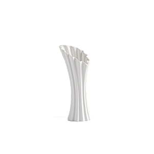 VASE NERVURE 13.8x28x10.5 CM - BLANC Vases
