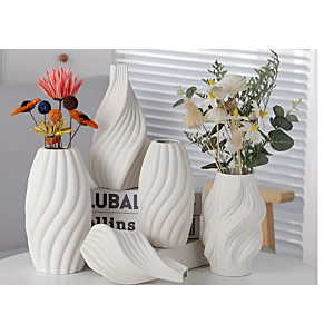 VASE TORSADE 21,6cm - BLANC