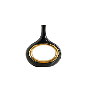 VASE AJOURÉ 20x23.2x2.3CM – NOIR/DORÉ Vases