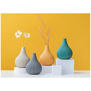 VASE GOUTTE 8.5x12x1.5CM - BLEU