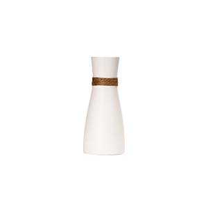 VASE AVEC CORDE DECORATIVE 13x30x10CM - BLANC Vases