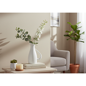 VASE À ANSE 14.3x23x7.3CM - BLANC