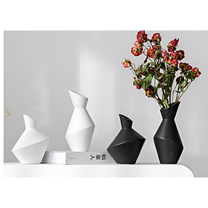 VASE TRAPU 9.2x18.7x6CM - NOIR