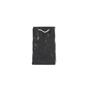 VASE EFFET SAC FROISSE 12x20x11.4CM - NOIR Vases