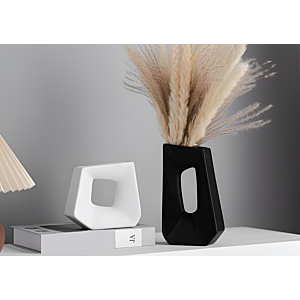 VASE AJOURÉ 16x13.4x12.4CM - BLANC