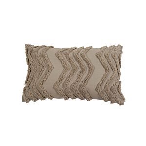 Coussin Décoratif Zigzag 30*50Cm Avec Zip - Taupe Essentiel HIVER