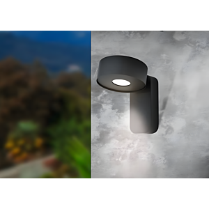 APPLIQUE ACIER GALVANISÉ PALOSCO IP44 - Noir