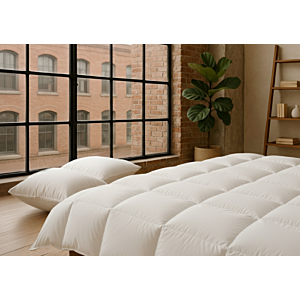 Couette Microfibre au toucher coton tempérée - Blanc