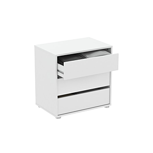 Commode BLOKTY 3 tiroirs 60 cm – Blanc