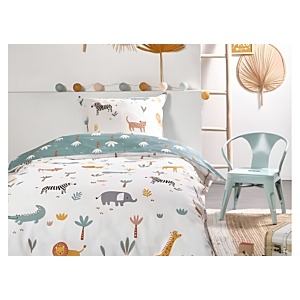 Parure De Lit HAPPY JUNGLE 140x200cm - Multicouleur