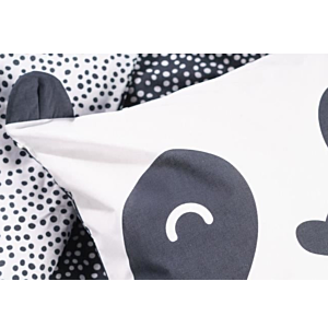 Parure De Lit FUNNY PANDA 140x200cm - Noir Parure de lits