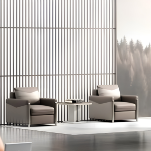 Table Café Taskline - Marron / Blanc