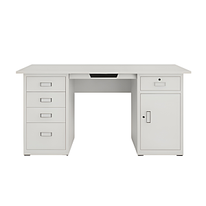Bureau 160X70X74 + Caisson Integré Solidis - Blanc Crème Bureaux de Direction
