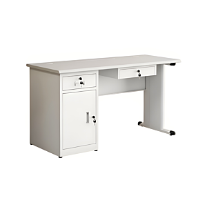 Bureau 140X70X74 + Caisson Integré Solidis - Blanc Crème Bureaux de Direction