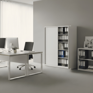 Armoire Rangement Solidis Portes Battantes - Blanc