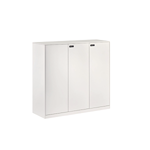 Armoire Solidis 3 Portes Avec Serrure - Blanc Caissons Mobiles