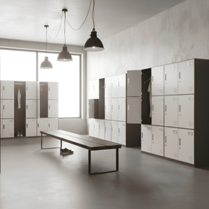 Casier Solidis 6 Portes Avec Serrures - Blanc / Gris