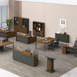 Table De Réunion Start Pro - Noyer/Gris