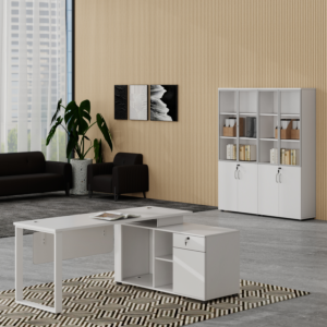 Élément De Rangement 2 Portes Vitrées Polar Pro - Blanc