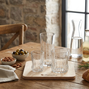 Set 18 Verres Transparent Gaia - Blanc
