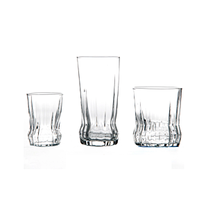 Set 18 Verres Transparent Gaia - Blanc Verres d'eau