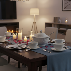 Service À Soupe Élégance 15Pcs - Argenté